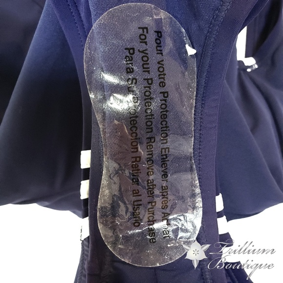 ADIDAS Women's Logo One-Piece Navy Swimsuit NWT! - Picture 5 of 7